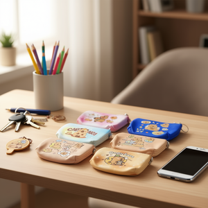 Portamonete Capibara 11.5x9cm, Mini Borsa Cartoon con Cerniera, Portachiavi Unisex in Microfibra e Pelle Sintetica - Product Image 3