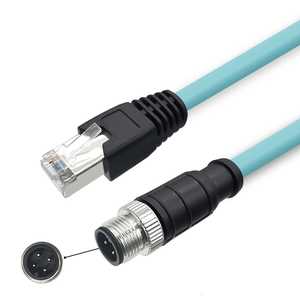 M12 8 pin A/x mã hóa kết nối để RJ45 <span class=keywords><strong>Ethernet</strong></span> nối cắm CAT7 công nghiệp <span class=keywords><strong>Ethernet</strong></span> ethercat - Product Image 5