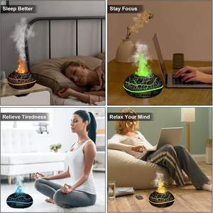 Nuevo humidificador difusor de Aroma de fuego de llama de colores comercial 7 colores difusor de Aroma de llama humidificadores de aire de llama de aceite esencial - Product Image 5