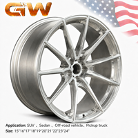 Rines de Aleación Forjados Monobloque GW 6061-T6 de 17, 18 y 19 Pulgadas, Multirradio, Acabado Cepillado, 5x114.3 5x112 para Elantra, Sonata, K5, Civic, Hyundai