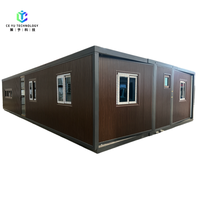 Maison conteneur préfabriquée portable à construction rapide, pliable et extensible, de conception moderne, 2 à 5 chambres, 20 pieds 40 pieds, pour salle de sport et villa de luxe