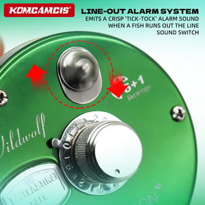 Moulinet <span class=keywords><strong>de</strong></span> pêche baitcasting rond OEM BF40 50 60 – Moulinet conventionnel parfait pour la pêche au poisson-chat, au saumon, au bar, la pêche à la traîne en eau salée - Product Image 6