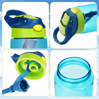 Gobelets pour personnalisation, gobelets à bec pour enfants mignons, vente en gros, 450 ml, 550 ml, gobelets en plastique acrylique avec couvercles et pailles