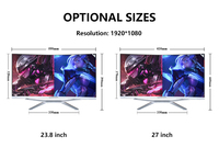 Computadora Todo en Uno Monobloque de 24" 27" 32" con Pantalla Curva LED HD 1920*1080p, Procesador Intel Core i7 i5 i3, 8GB RAM, 256GB SSD