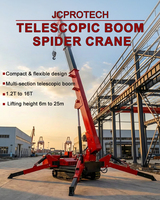 Grúa Araña de Litio de 1-8 Toneladas con Motor de Alta Eficiencia, Brazo Telescópico, Mini Grúa Móvil sobre Orugas para Uso en Construcción