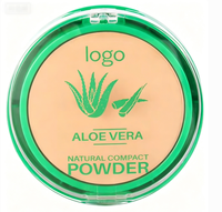 Aloe Vera Mineral Su Geçirmez Doğal Kompakt Preslenmiş Pudra Katlanabilir Hafif Kapatıcılık Yağ Kontrolü Vegan Makyaj Formülü