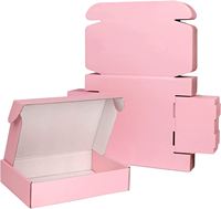 Lot de 30 boîtes d'expédition roses 9x6x2 pouces, boîtes roses en carton ondulé pour l'emballage