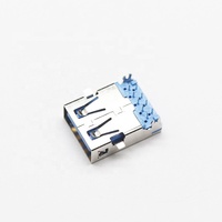 Conector USB 3.0 AF SMD SMT de 24 Pines, Tipo C, 1.0 mm, 14 Pines, 24 Pines, Conector Hembra USB, Placa de Conexión