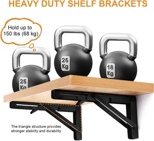 90 Degree Self Locking Folding <b>Triangle</b> <b>Bracket</b> iron Wall Mounted Space Saving For Table Leg <b>Shelf</b> Hardware - Product Image 4