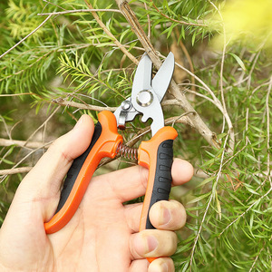 Sécateur multifonctionnel en acier inoxydable avec poignée verte, outil de coupe de fil de jardin - Product Image 2