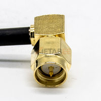 Câble de liaison coaxial RF à angle droit de type N mâle vers SMA mâle RG316 Pigtail 30CM faible perte