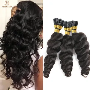 Brazilian Loose Wave I Tip Hair Extensions Pre Bonded Remy Human Hair 100strand I Tip Microlinks Fusion Hair Natural Color
