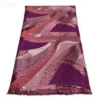 Tissu en dentelle tissé 100 % polyester, léger, écologique, respirant, à motifs floraux de luxe, 50/52 pouces, pour la décoration intérieure (vente en gros)