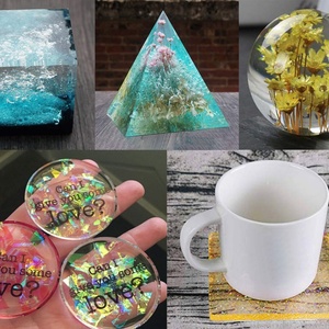 5 moldes de silicona DIY para resina, para hacer manualidades de resina, geodas, ágatas, posavasos artísticos, variedad de moldes de silicona para resina - Product Image 4