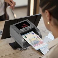 Detector de moneda de orientación EC600 portátil con lector de dinero infrarrojo magnético UM para contadores de billetes en euros