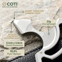 Outil multifonction en titane EDC, outil utilitaire compact pour l'extérieur, équipement métallique léger et durable, OEM/ODM personnalisé