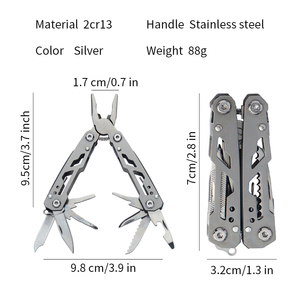 Alicate de bolsillo de acero inoxidable versátil Diy, herramienta de rescate de emergencia plegable multifunción, función de prensado personalizable OEM - Product Image 5