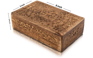 प्रीमियम हाथ से नक्काशीदार लकड़ी के बक्से के लिए जीवन डिजाइन के पेड़ के साथ प्रीमियम हाथ से नक्काशीदार लकड़ी के बॉक्स - Product Image 2