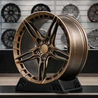 Jantes monobloc forgées Aero Ring personnalisées en bronze satiné 5x112 5x120 19x8.5 19x10 20x9 20x10.5 pour Benz W213 BMW G80 AMG GT