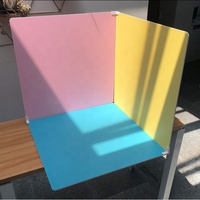 Papan Latar Fotografi Lipat Non-Woven Lastolite 24x24 inci Dua Sisi Tahan Air Warna Emas Perak