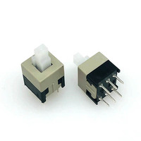 8.5 *.8.5 interrupteur vertical à prise directe, sans verrouillage, double rangée, auto-réinitialisation, verrouillage tactile, 6 broches