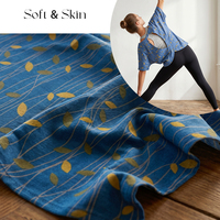 Tissu Popeline 100% Coton Imprimé Motif Feuilles et Vignes Respirant Écologique pour Vêtements de Sport, Robes, Housses de Canapé OEM ODM
