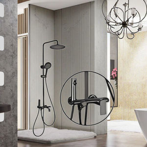 Set moderno miscelatore <span class=keywords><strong>doccia</strong></span> in ottone a 4 funzioni cromato lucido <span class=keywords><strong>con</strong></span> <span class=keywords><strong>doccia</strong></span> a mano <span class=keywords><strong>e</strong></span> testa antipioggia in testa - Product Image 5