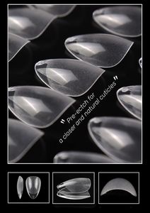 MyBeautyNails Gel X Tip American Nail <span class=keywords><strong>Capsule</strong></span> Half Matte Short Coffin Almond Soft Gel clear Nail Full Cover Tips - Product Image 3