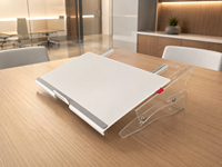 Support de lecture ergonomique en acrylique pour documents, réglable en hauteur et en angle, transparent, pour bureau, maison, étude, papier