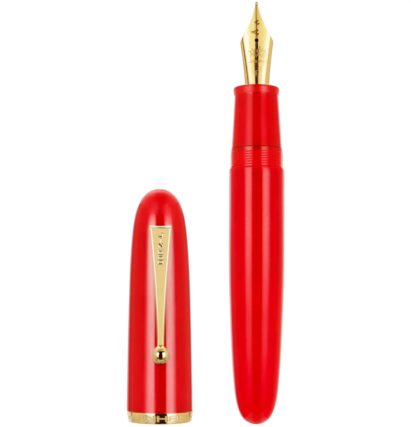 Jinhao 9019 plume de battement de coeur stylo plume acrylique rouge