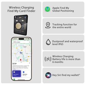 Thiết bị định vị GPS mini dạng thẻ thông minh không dây chống nước, tích hợp chức năng tìm kiếm của Apple (Find My), được chứng nhận MFi, chống mất, dạng móc khóa cho <span class=keywords><strong>iPhone</strong></span>. - Product Image 6