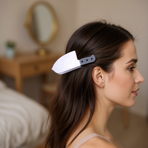 Pince à cheveux Zi Knife 11,6 cm, noir et blanc, design réaliste pour femmes - Product Image 2