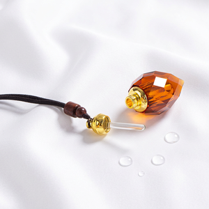 Attar Oud Oil Bottle 1.5g Capacity Screw Cap Crystal Bottle Pendant with <b>Glass</b> Stick Hot Stamping - Product Image 4
