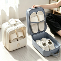 Sac de rangement rectangulaire en tissu pour chaussures, idéal pour les voyages d'affaires, housse de valise portable anti-poussière avec style japonais