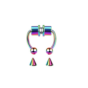 Anneau de <span class=keywords><strong>nez</strong></span> en acier inoxydable, anneau en fer à cheval, bijoux de <span class=keywords><strong>piercing</strong></span>, pince de <span class=keywords><strong>nez</strong></span>, anneau de <span class=keywords><strong>nez</strong></span> sans perçage - Product Image 5