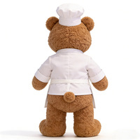 Peluches personnalisées ours en peluche cuisinier, adorables ours en peluche portant des vêtements de cuisinier, peluches douces