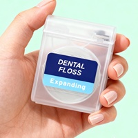 Fibres de bambou écologiques Sans PFAS Menthe Fraise Dent buccale Huile de coco Fil dentaire extensible ciré à l'huile de coco
