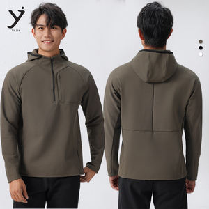 Chándales con logotipo personalizado para hombre, chaquetas cortavientos para exteriores con cremallera para ejercicio, ropa deportiva para correr, sudaderas con capucha - Product Image 1
