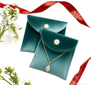 Small Luxury Custom Logo Velvet Jewelry Gift <b>Box</b> with Customized Color for <b>Earrings</b> and Necklaces Storage - Product Image 1