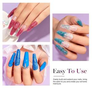 เจลทาเล็บโพลีกลิตเตอร์โพลียูวีแบบธรรมชาติติดทนนานสีอะคริลิคแบบกระพริบ - Product Image 5