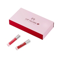 Boîte-cadeau cosmétique à fermeture magnétique de luxe doublure en éponge stratification mate emballage de logo personnalisé pour brillant à lèvres liquide rouge à lèvres