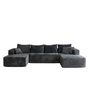 Contemporary <b>Cushion</b> Back Compressed Sofa, Pillow Top Armrest Foam Sectional Couch with 60 Months Warranty - Product Image 5