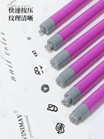 Vente chaude papillon fleur Nail Art timbre stylo ensemble bricolage manucure estampage outil direct du fabricant
