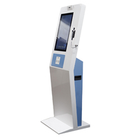 Quiosco de cola de autoservicio lector de código de barras de escaneo RFID pantalla táctil edificio intercomunicador quiosco de pantalla táctil interactivo con ventanas