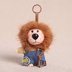 Cute Polyester Fiber Stuffed Little lion Figurine Plush Toy <strong>Keychain</strong> Girls Bag Charm Wholesale - Product Image 6