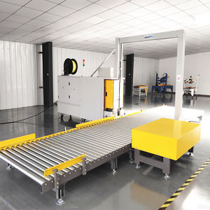 เครื่องรัดพาเลทแนวตั้งแบบอัตโนมัติพร้อมสายพานทำจากไม้ PP - Product Image 4