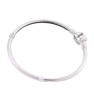 Ciondolo Charm Pandora in Argento Sterling 925, Bracciale con Perline alla Moda, Classico Fai-da-Te a Catena di Serpente per Donna - Product Image 1