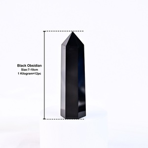 Groothandel Healing Stone Tower Natuurlijke Energie Kristal Reiki Zwarte Obsidiaan Punt voor Healing - Product Image 4