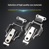 Loquet à ressort J108 Xingtaili pour connexion à boucle, en acier inoxydable nickelé, quincaillerie de type bec de canard pour sacs et boîtes en bois