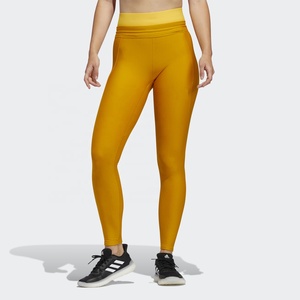 Leggings de yoga pour femmes avec poches, taille haute, effet ventre plat, extensibles dans 4 directions, en nylon et élasthanne, anti-odeur, séchage rapide - Product Image 1